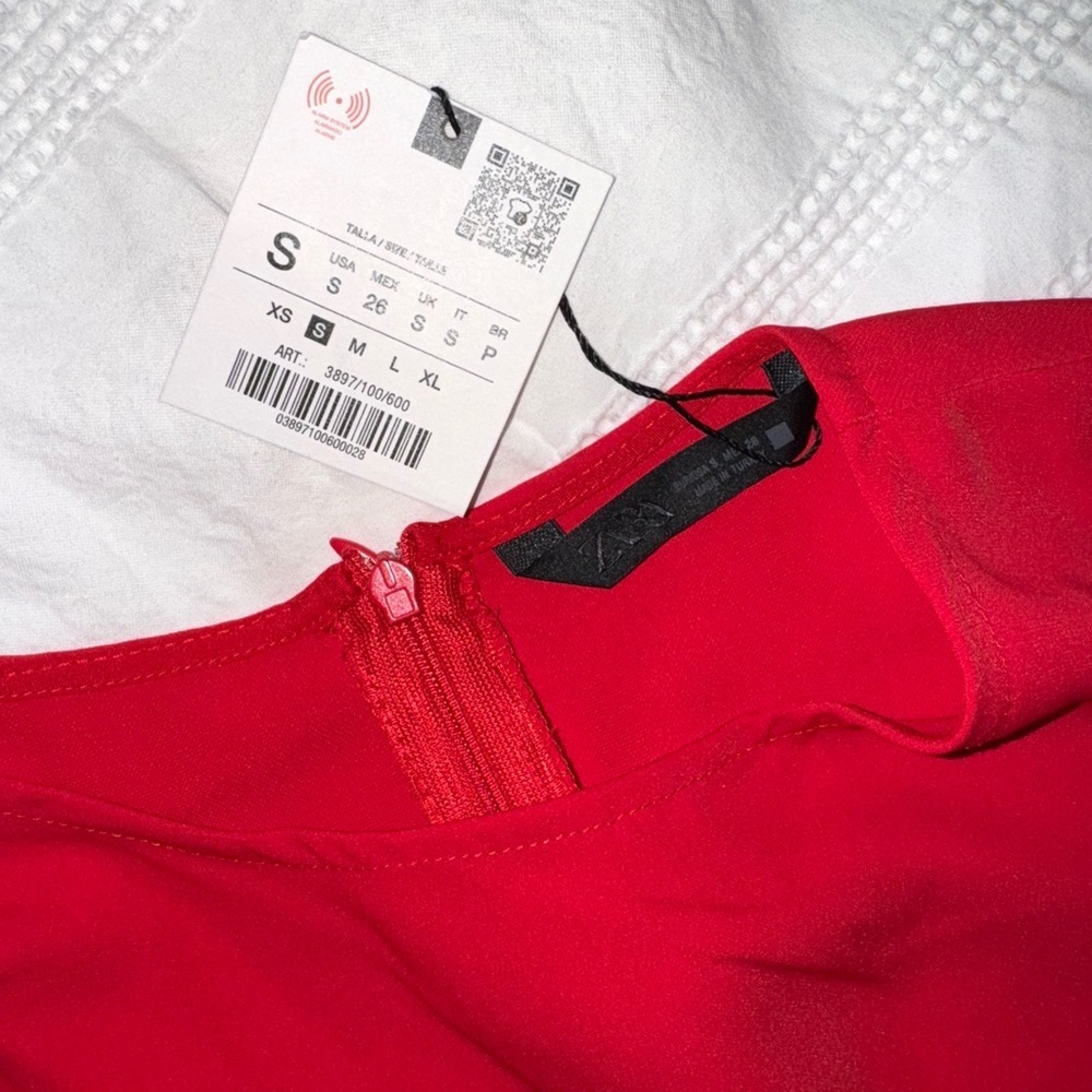 NWT Zara Midi Dress Red With Hardware Rouge Rare Small New 3897/100 Maxi Long - Picture 13 of 14